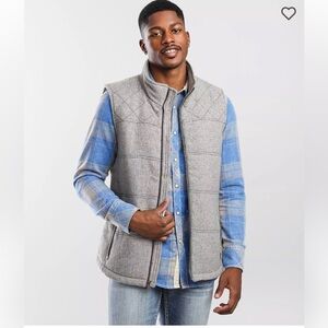 BKE Marled Vest Men's L Gray Zip Front